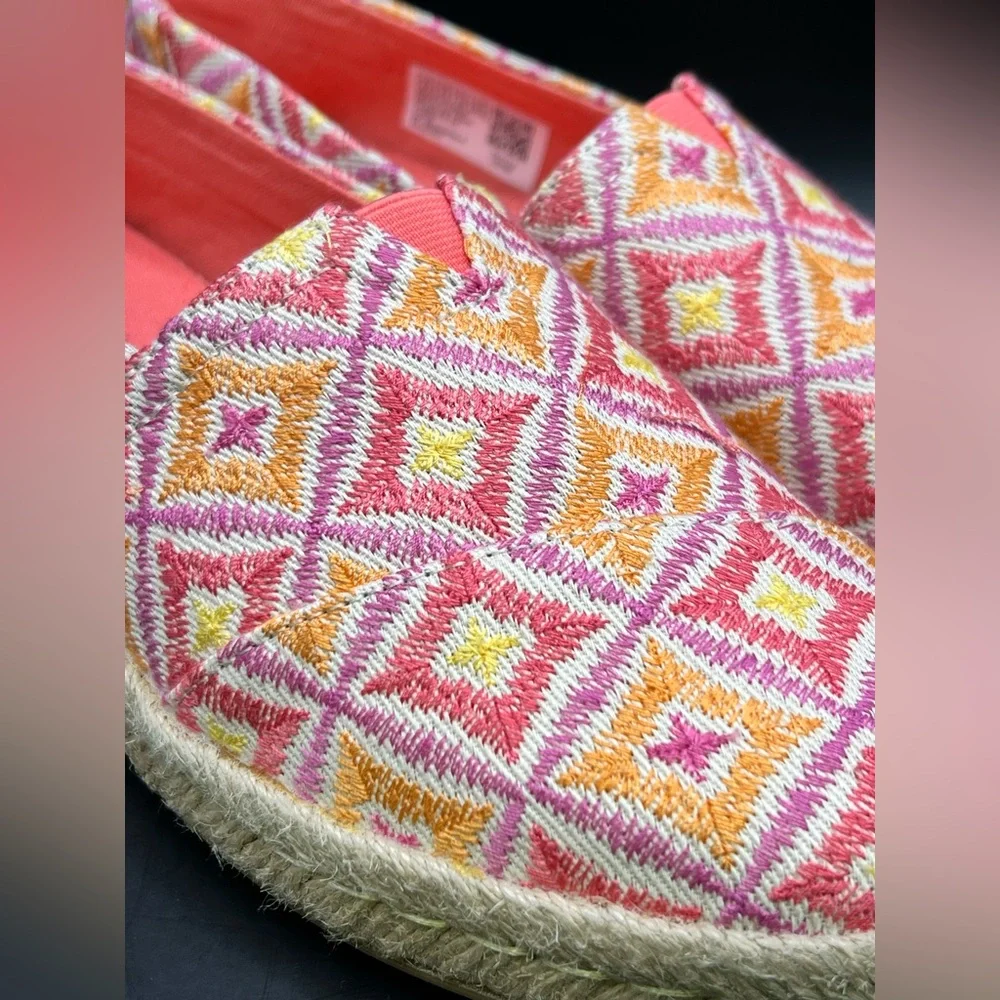 TOMS Pink Alpargata Rope 2.0 Espadrille, Size:8.5‎
